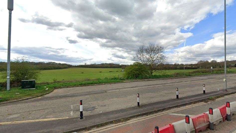 A large HGV park, planned for green land off the A20, has been refused by TMBC. Picture: Google