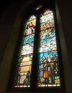 The stained glass window in memory of the victims