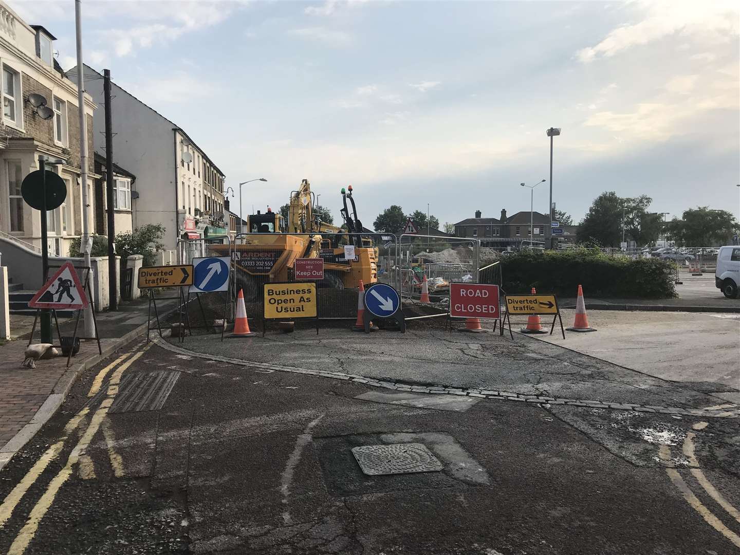 Previous roadworks carried out as part of the Sittingbourne town centre regeneration