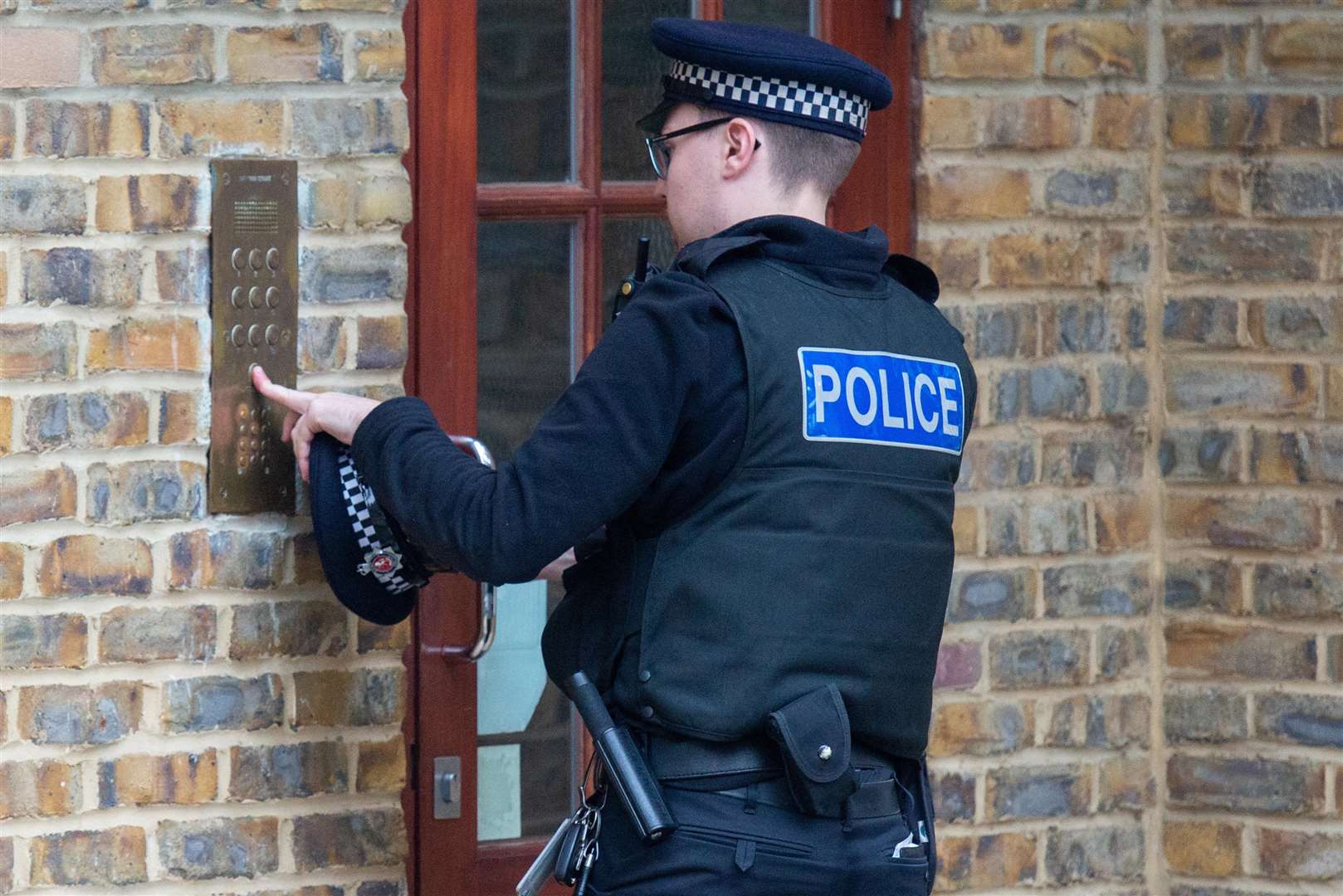 Police carried out door to door enquiries. Picture: SWNS