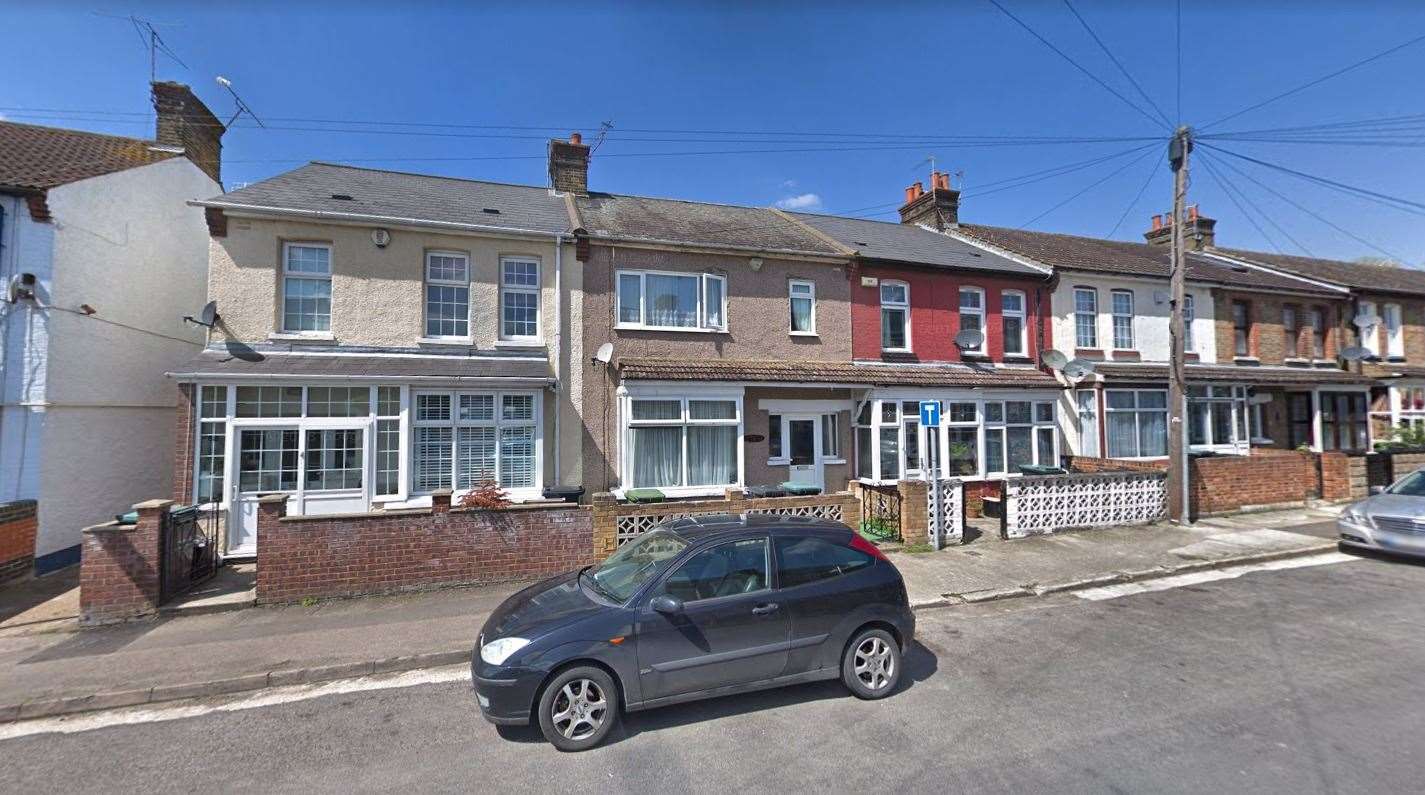 The application is for behind these homes in Brook Road, Northfleet. Picture: Google