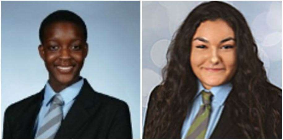 Demilade Subair and Shayla Carter. Picture: Kent Police.