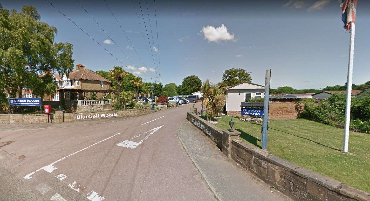 Teams from South East Water are attempting to repair the leak in Bluebell Woods Caravan Park in Broad Oak. Picture: Google