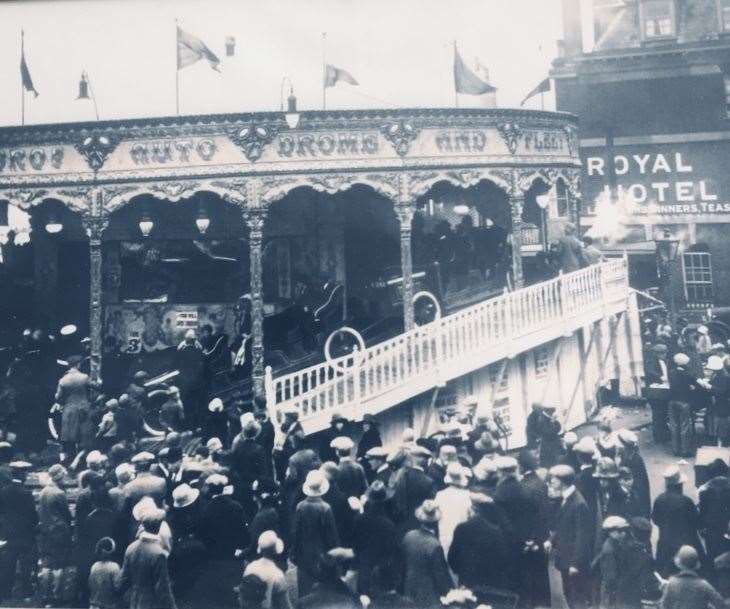 The fair near the Royal Hotel in Deal 1951