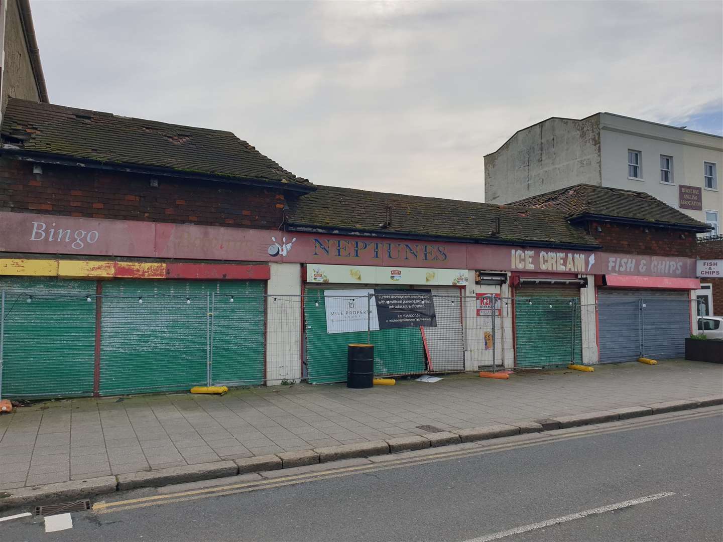 The old Neptune's Amusements site in Central Parade, Herne Bay