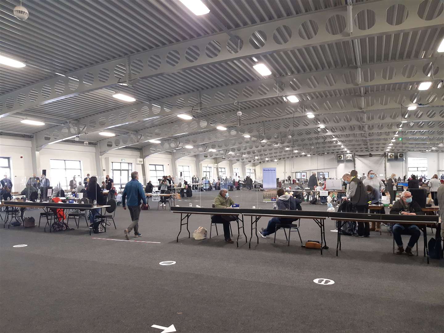 The Maidstone Borough Council election count at the Maidstone Exhibition Centre, Detling