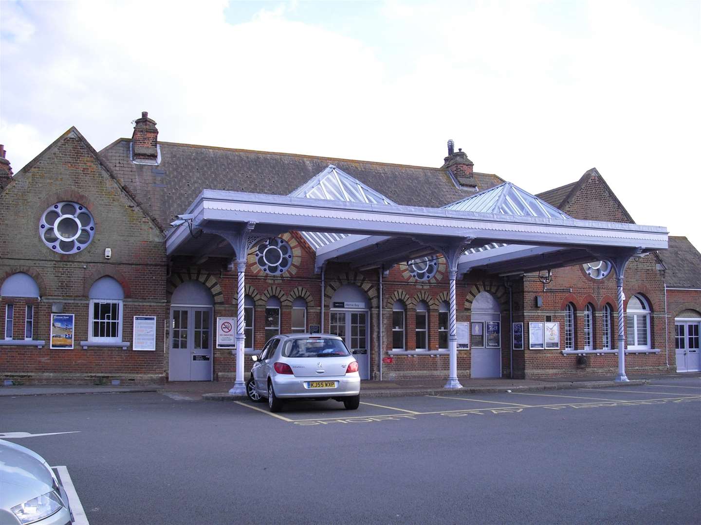 One of the incidents on Wednesday evening took place at a bus stop outside Herne Bay railway station (pictured)