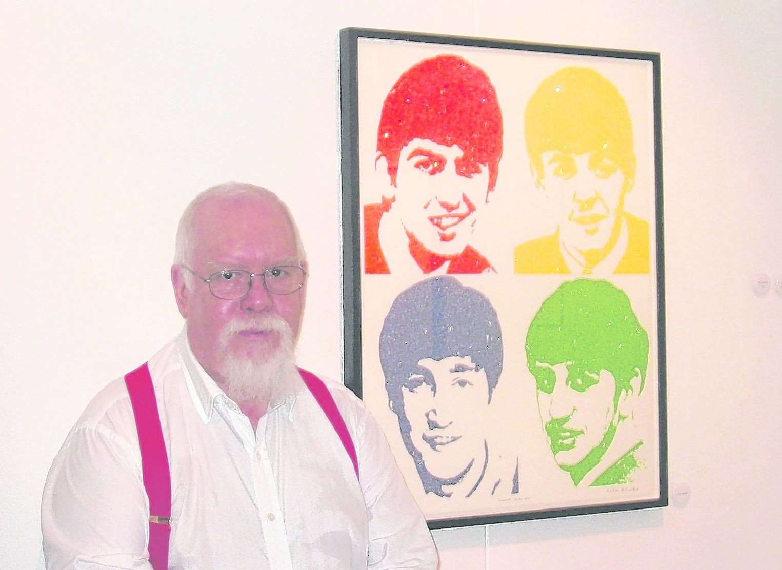 Sir Peter Blake with his Diamond and Dust exhibition