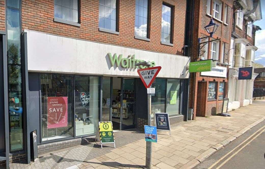 Police are looking for thieves who stole bank cards from an elderly man and woman at the Waitrose store in Sevenoaks High Street. Picture: Google image