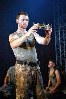Propeller theatre company's Dominic Thorburn as Earl of Westmorland in Henry V