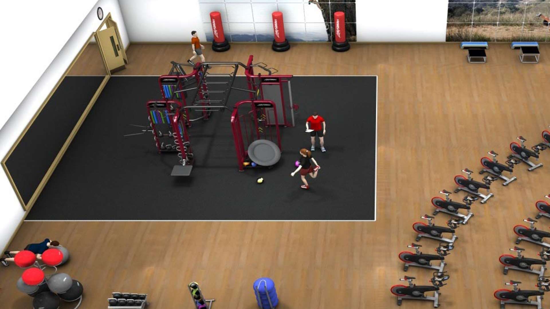 An artist's impression of how the inside of the gym will look once in operation