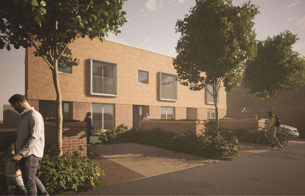 Eight two and three-bedroom family homes will be built. Picture: Golding Homes