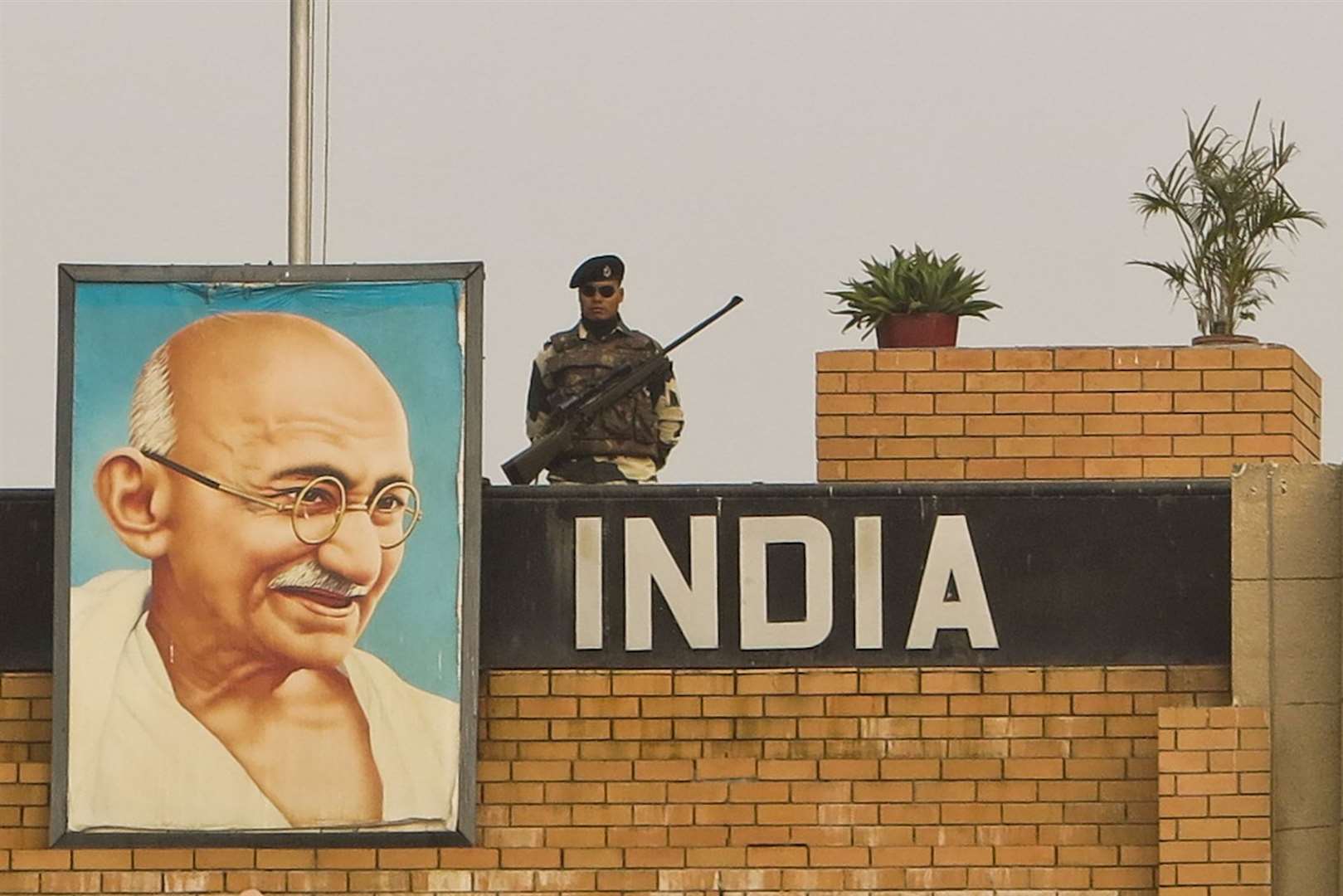 A picture of Gandhi which is on the Indian side of the Indian/Pakistan border. Picture: iStock.