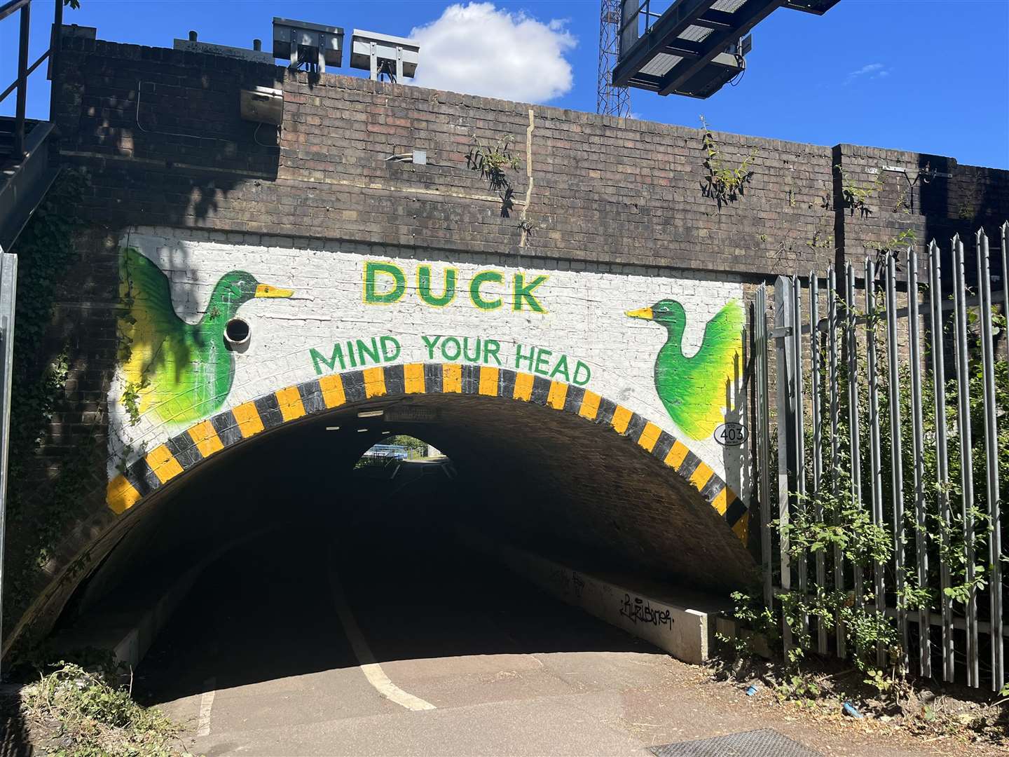The underpass between Ashford International and the Designer Outlet was painted in 2019