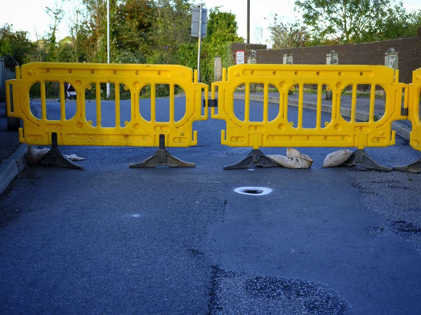 The sinkhole near the railway bridge in Ham Shades Lane in Whitstable. Picture: Tom Banbury