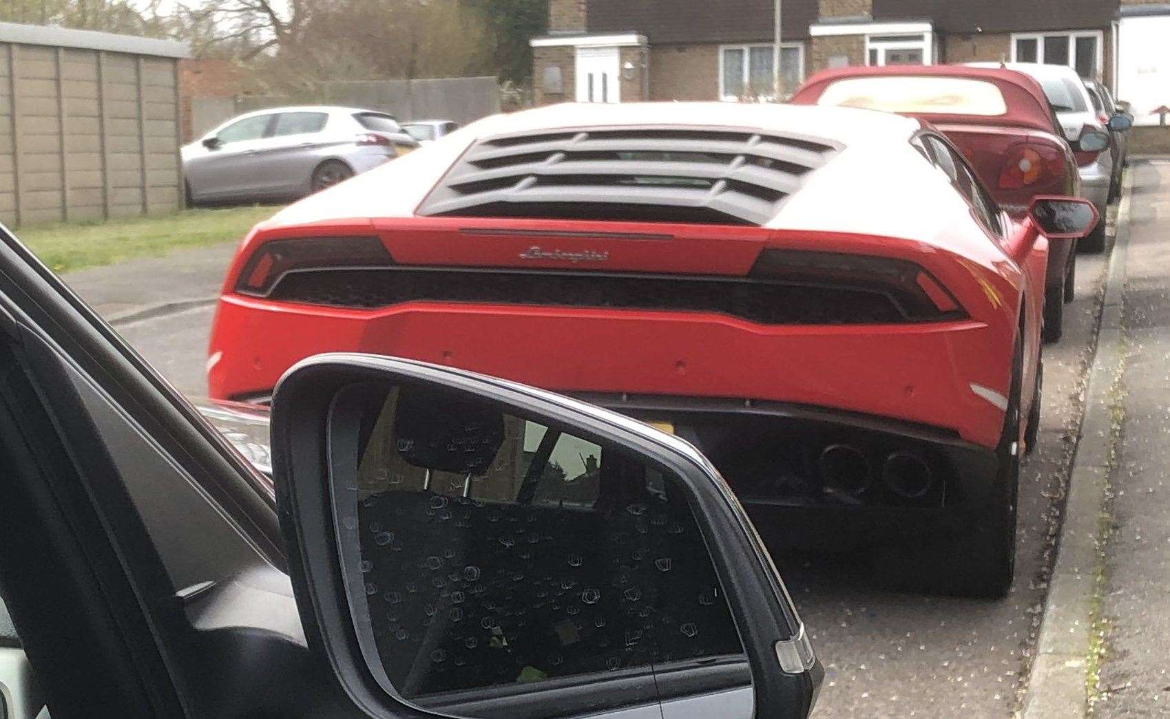 Officers pulled over the supercar on Tuesday
