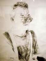 A pencil drawing of Ian Dury by one of his former pupils, Humphrey Ocean