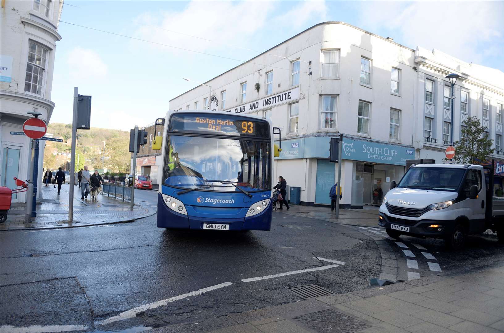 Buses could soon be able to enter Pencester Road from Biggin Street if the one-way system is scrapped. Picture: Barry Goodwin