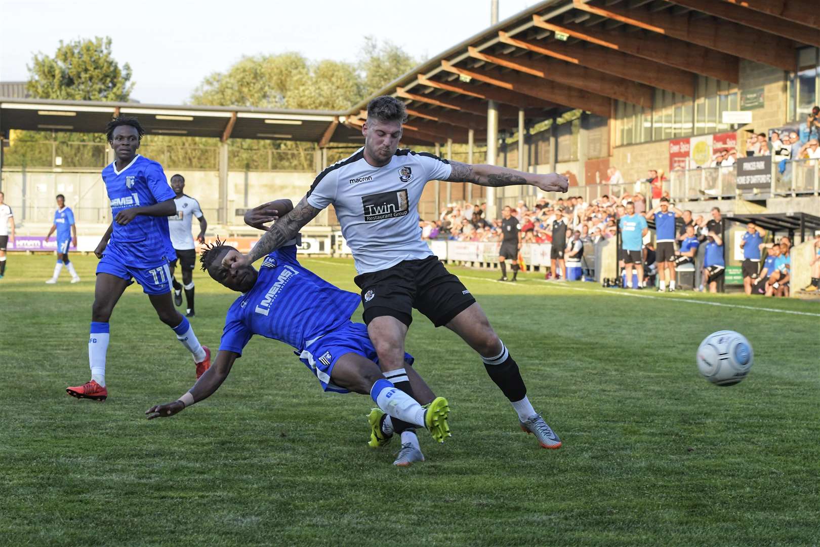Action from Dartford's pre-season friendly against Gillingham Picture: Andy Payton (3132818)