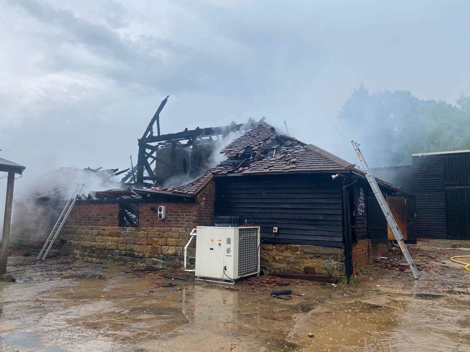 The Good Things Brewery in Tunbridge Wells burnt down after being struck by lightning