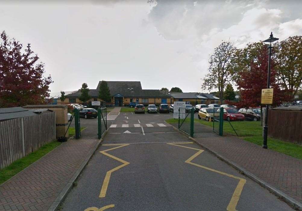 Fire crews were called to Maypole Primary School in Dartford following reports of smoke coming from the roof. Picture: Google Earth (19811009)