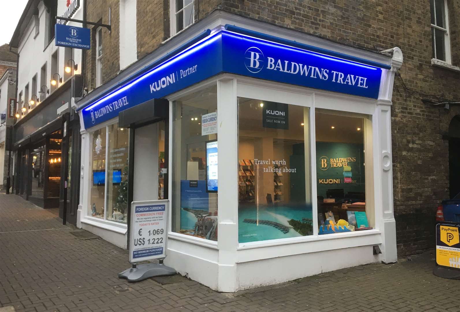 Baldwins Travel has stores around Kent and Sussex