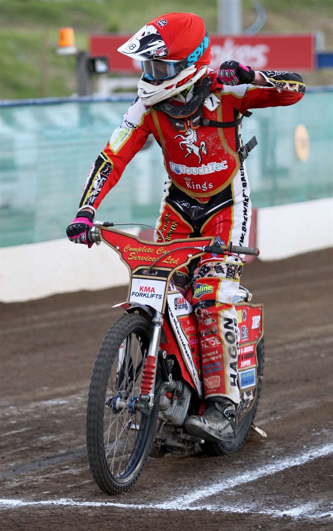 What a night for Kent Kings rider Drew Kemp Picture: Geoff Young