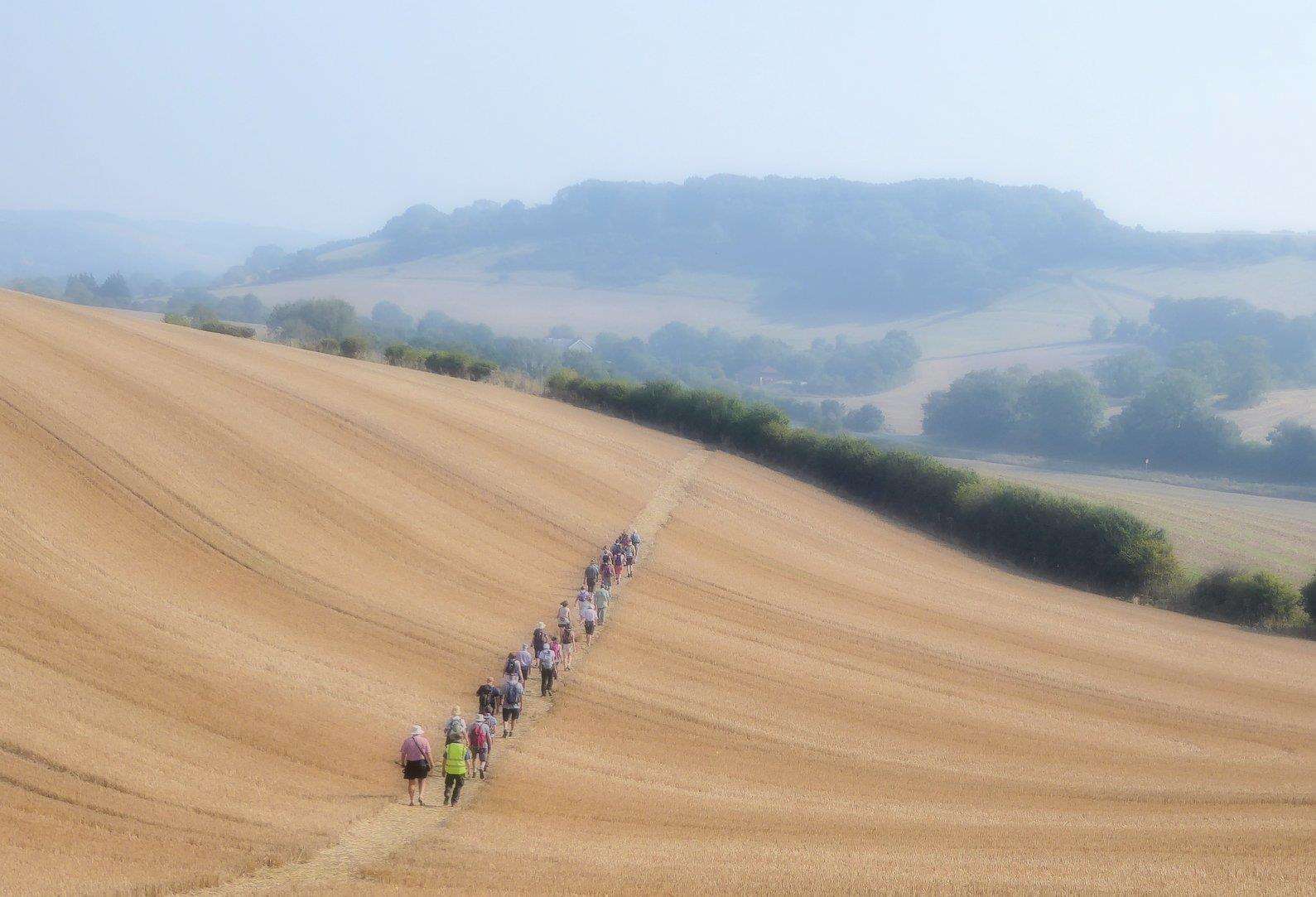 Walkers in the Alkham Valley. Photo Rob Riddle