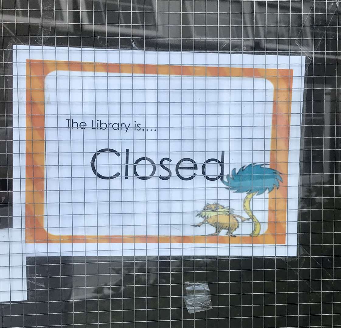 The school had to close the the library because of the break-in for a time