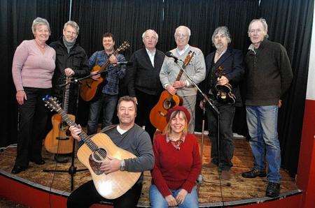 Members of the Sheppey Folk and Blues Club who are organising a 12-hour singing event