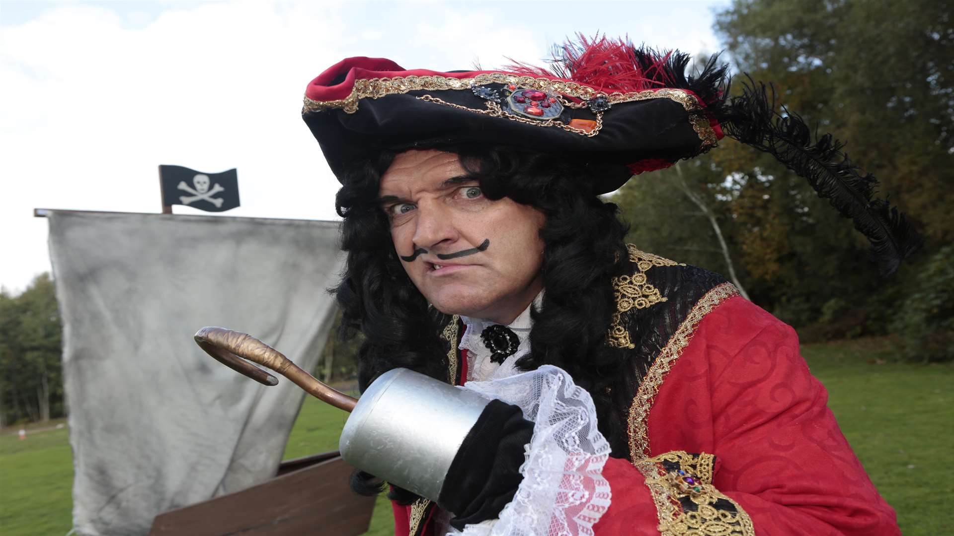 Mark Moraghan as Hook, in Peter Pan pantomime