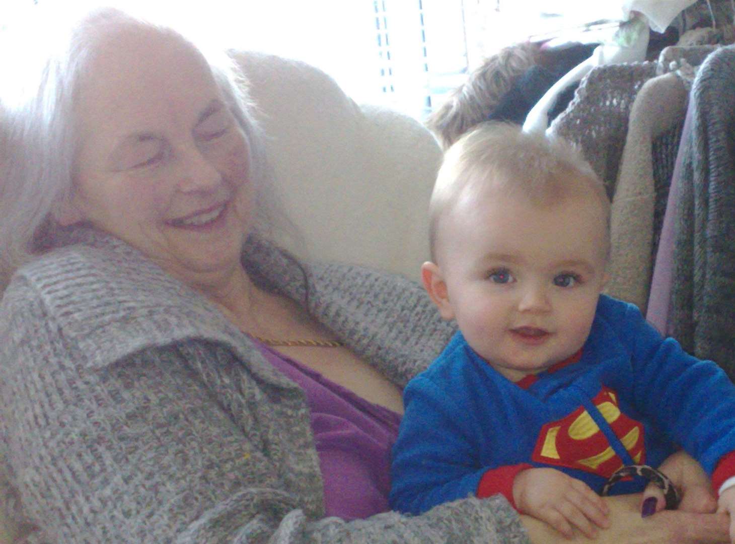 Susan Baines with her grandson