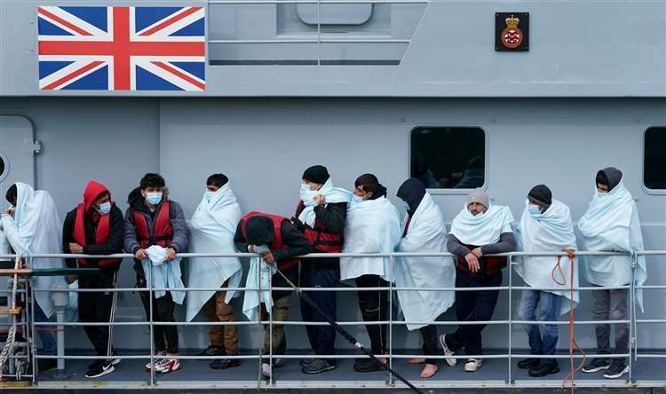 Asylum seekers arriving in the UK in 2022. Picture: Gareth Fuller/PA