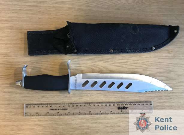 One of the knives used by Osomo. Picture: Kent Police