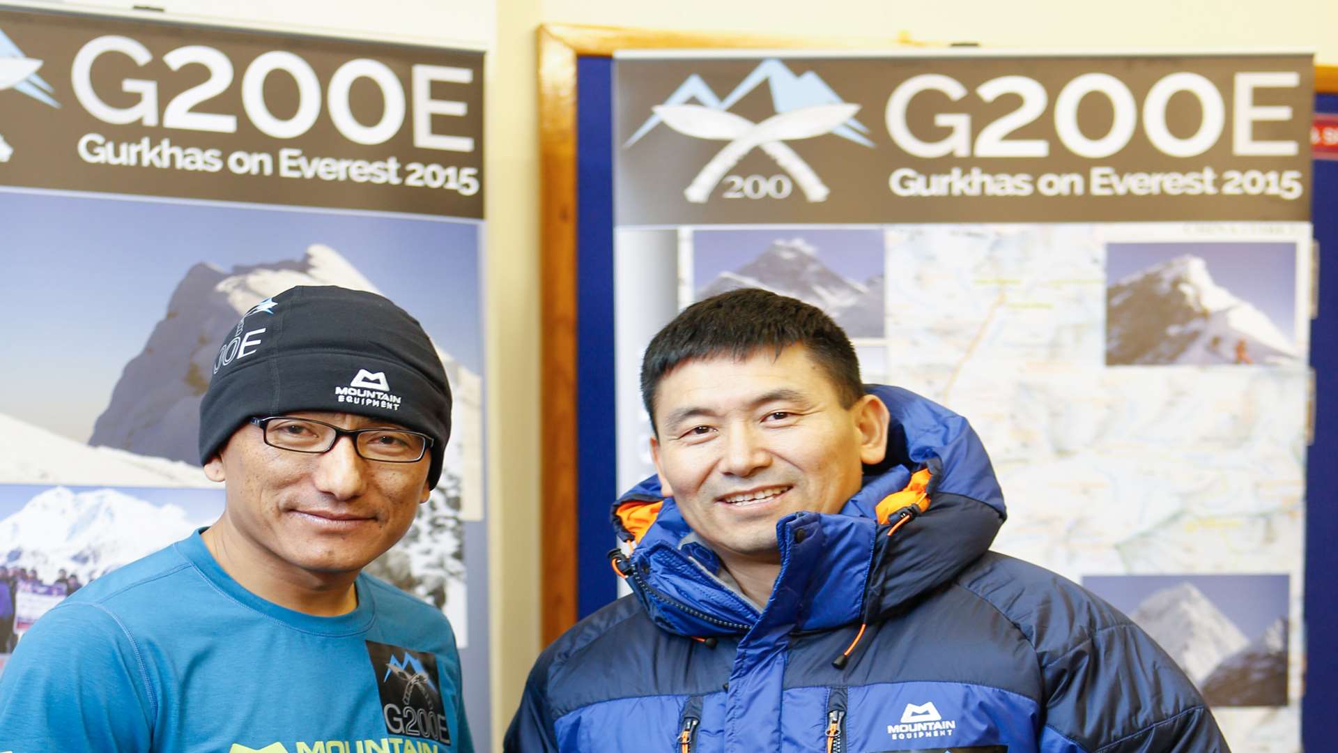 Govinda Bahadur Rana and Pasany Sherpa from Maidstone's Invicta Barracks before they began their Everest expedition.