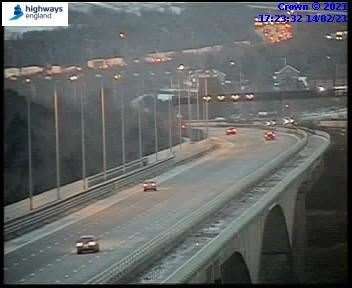 Traffic was held after an incident on the M2