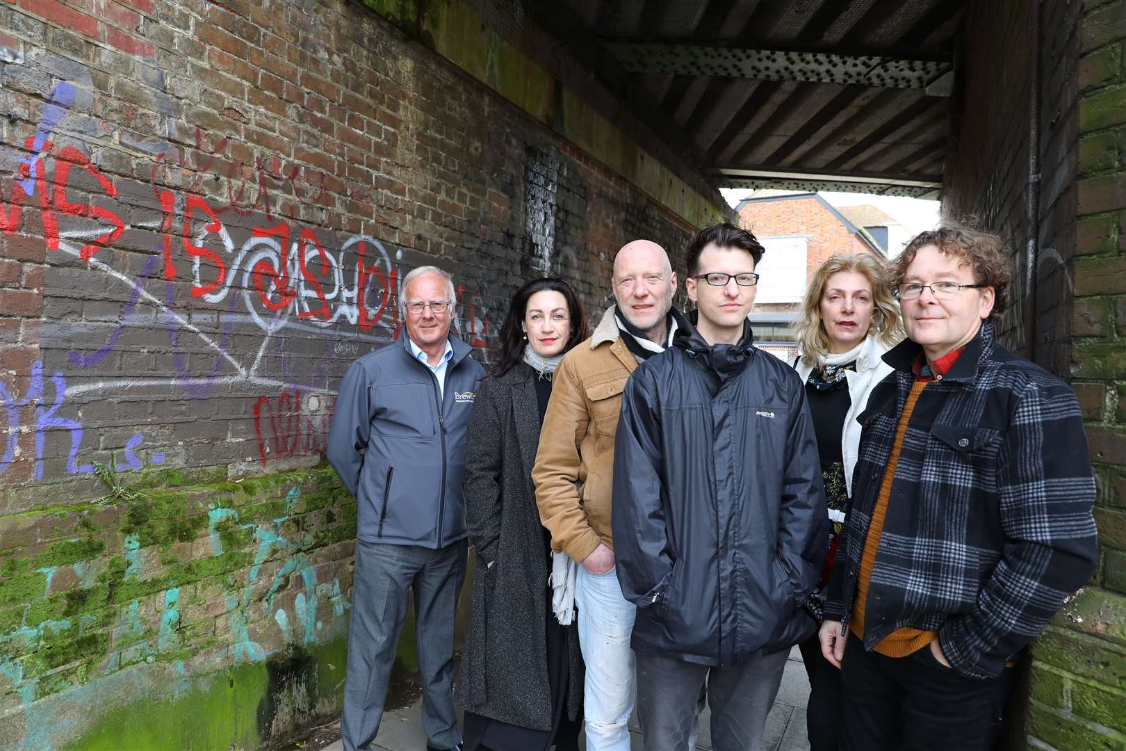 The Colourful Canterbury Community Art Project group is planning to paint over graffiti on Wincheap railway bridge with eye-catching artwork