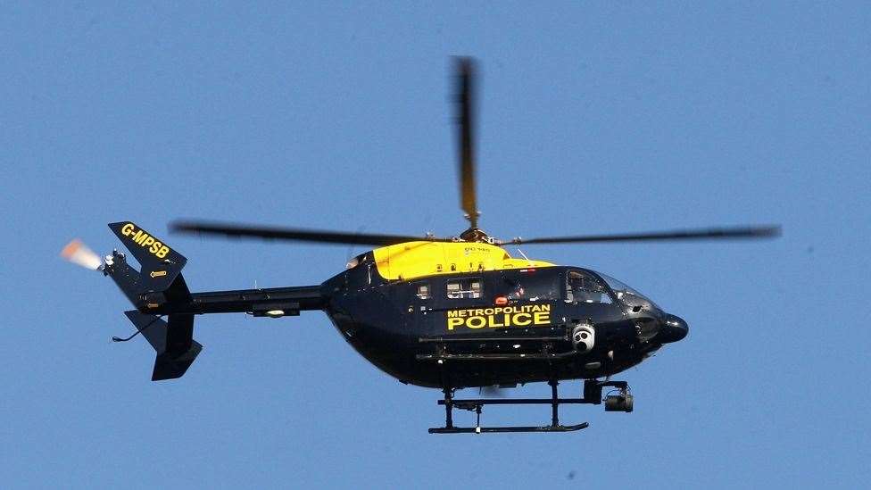 The police helicopter was called out to search for Mr Stapley, who was last seen in Gravesend. Picture: Stock