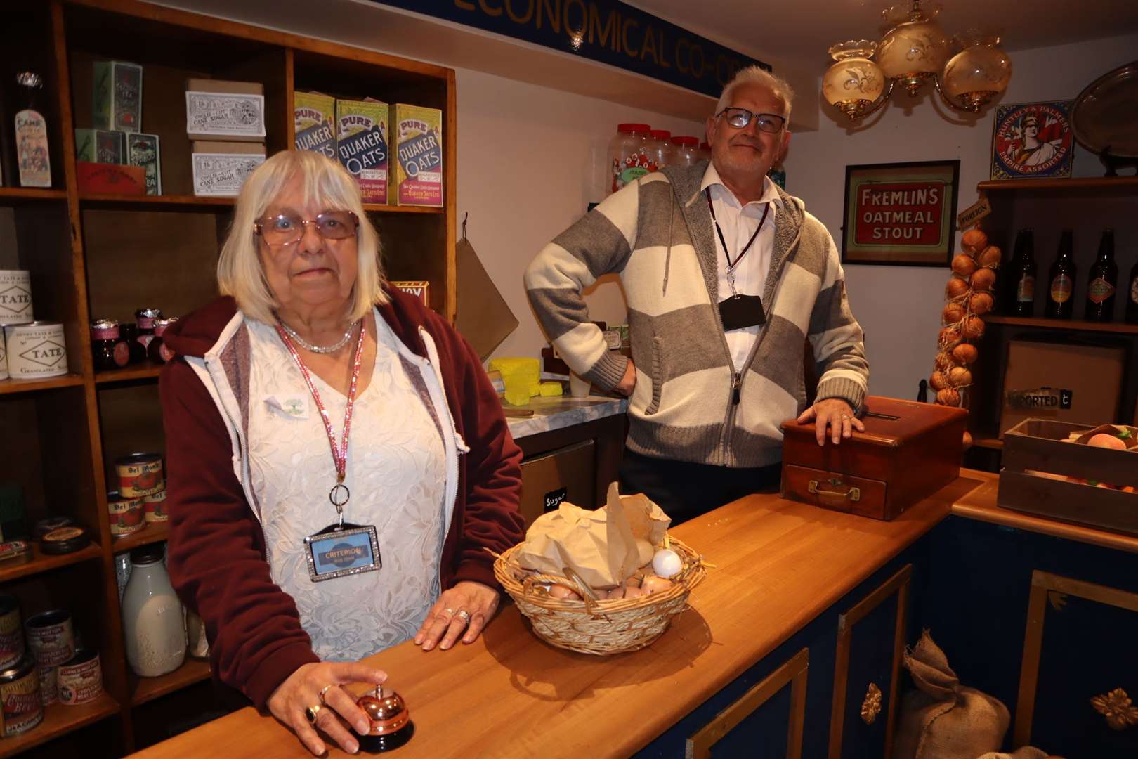 Volunteers Sue and Kelvin Rivers-Simpson from Iwade have helped recreate a Sheerness Economical Society shop from the 19th century at the Blue Town Heritage Centre.