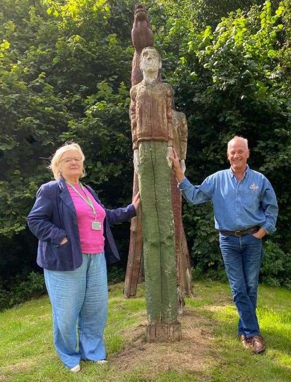 Cllr Jessamy Blanford with Tony Stevenson before the restoration. Picture: Stevenson Brothers