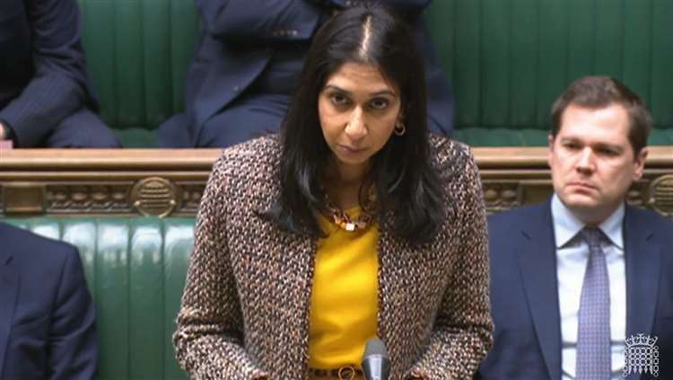 Home Secretary Surella Braverman in the Hoouse of Commons. Picture: PA (61621425)