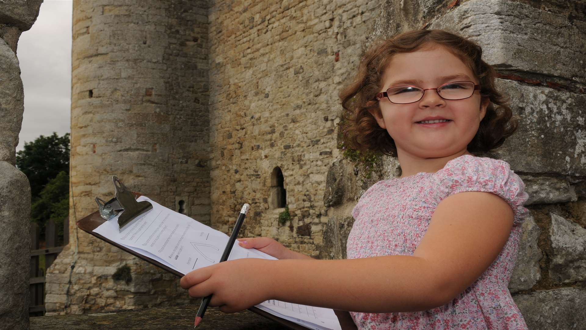 Katie Weston doing the family trail at Upnor Castle