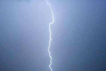 A lightning bolt during a thunderstorm. Library picture