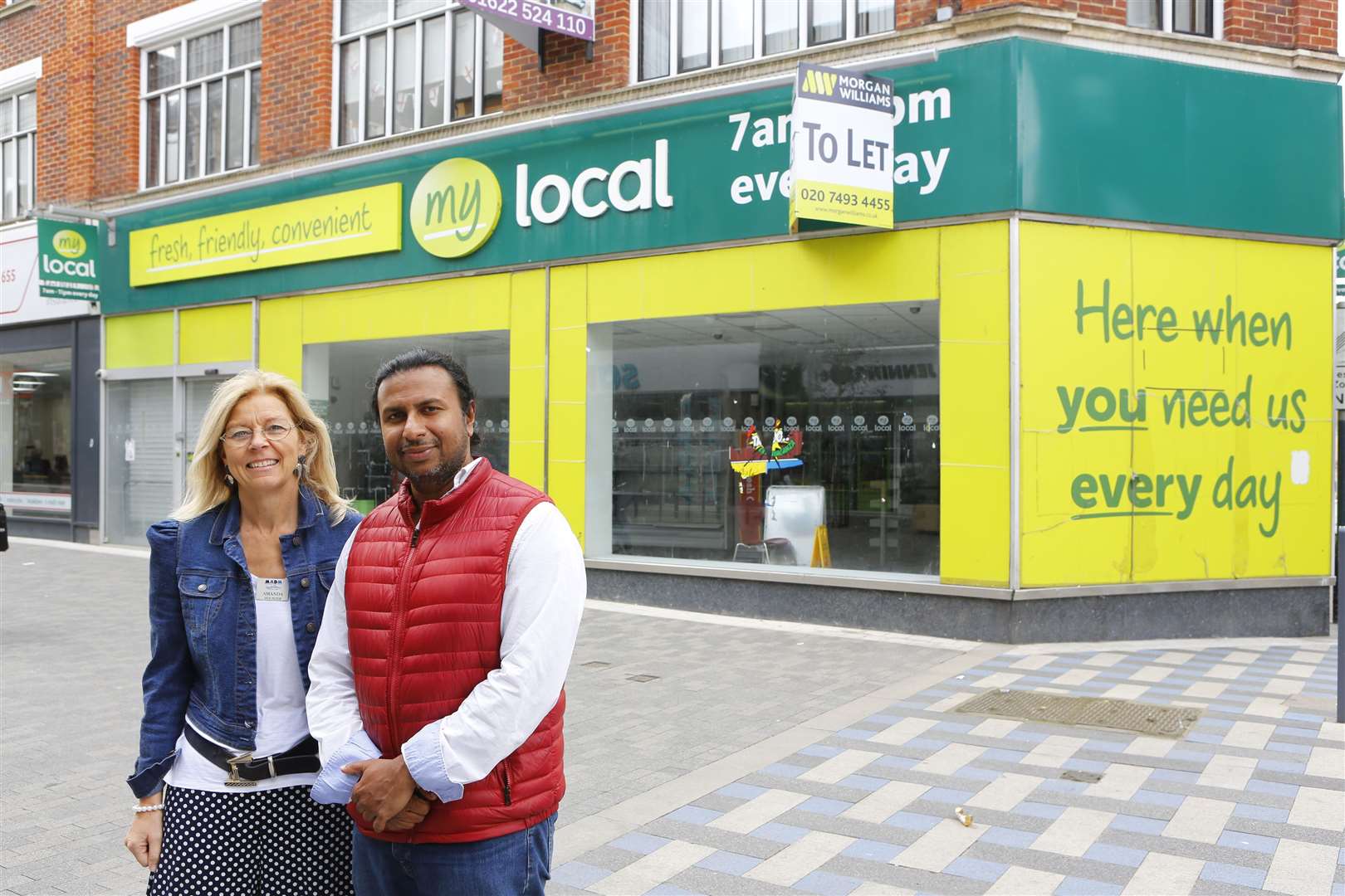 Amanda Sidwell and Manesh Matthew from MADM, a charity which hopes to move into the old Morrisons/My Local site on Week Street. Picture: Andy Jones