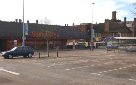 The Sainsbury's car park where the baby girl was handed in