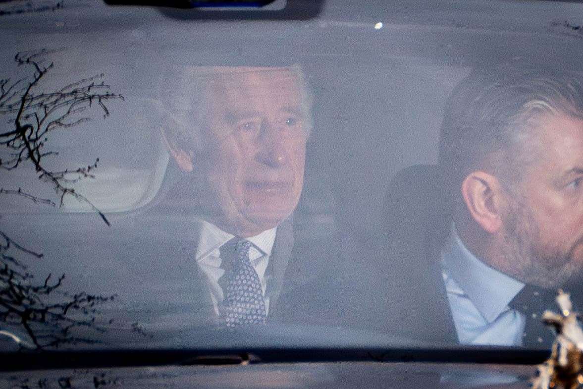 Charles leaves Clarence House in London after the announcement of his cancer diagnosis (James Manning/PA)