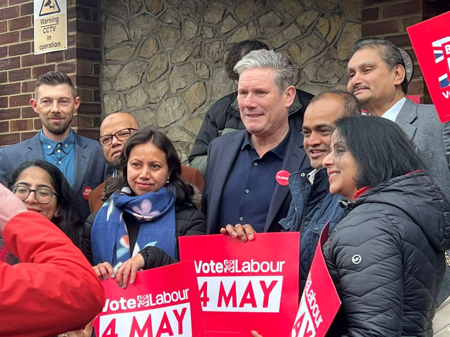Sir Keir Starmer on a visit to support Labour candidates in Medway
