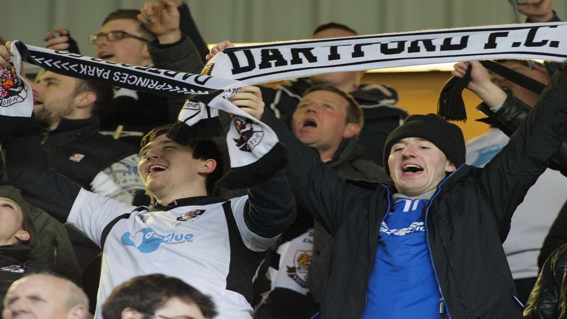 Dartford fans in full voice at Valley Parade Picture: Andy Payton