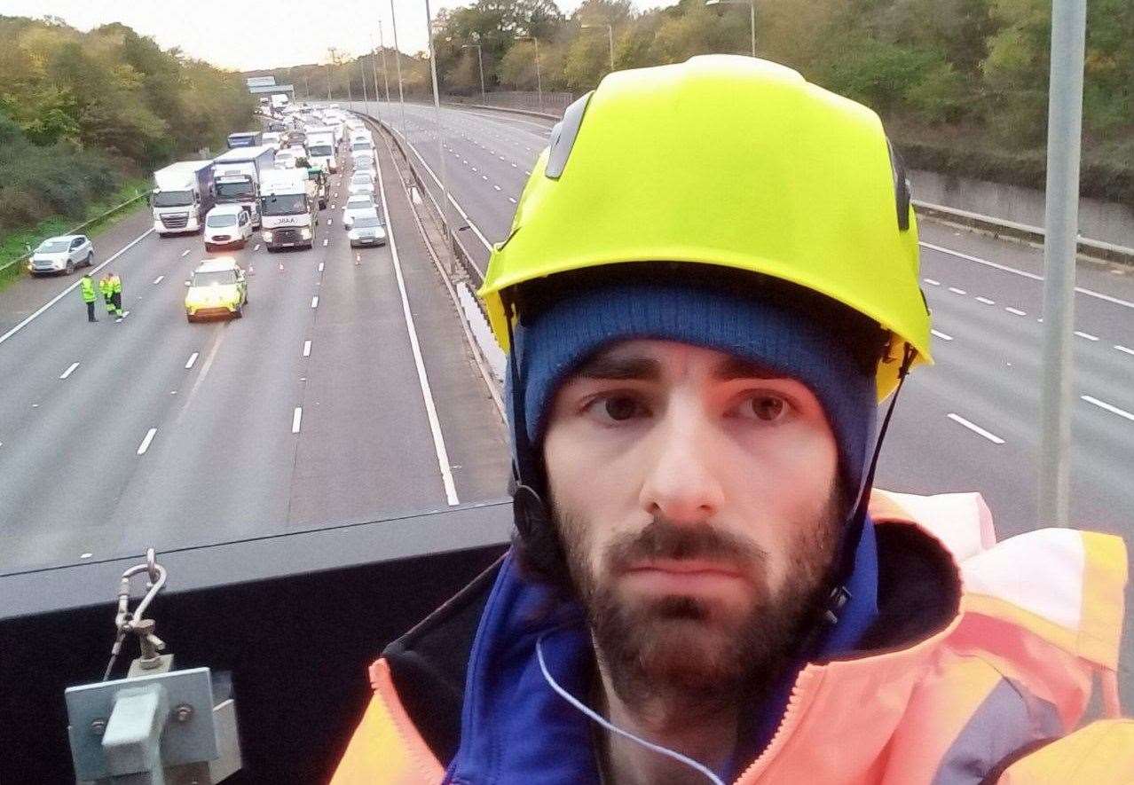 Protesters block the M25 for a fourth day in a row. Picture: Just Stop Oil