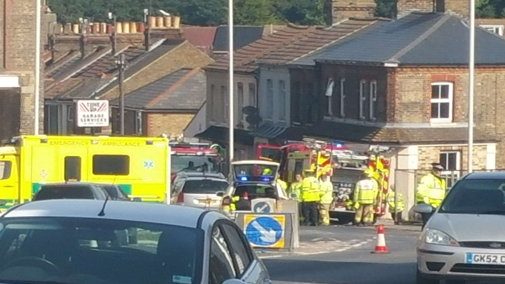 The scene of the accident in Margate Road